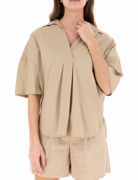 I BLUES Camicia in cotone BEIGE 38