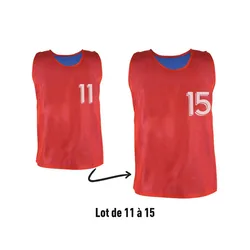 Gilet D´entraînement Réversible 063238-33749 Numbered 5 Unités Red / Blue M male