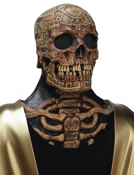 Furchterregende Skelettmaske mit aztekischem Design - Erwachsene - KARNEVAL-MEGASTORE - FashionsVida