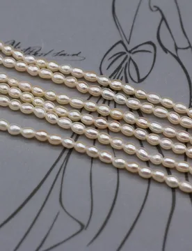 Real Natural Freshwater Pearl Rice Beads White Loose Pearls For DIY Charm Bracelet Necklace Jewelry Accessories Making 3-3.5mm - Aliexpress - FashionsVida