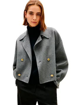 Cappotto Ww0ww7759 Med Heather Grey 34 - Tommy hilfiger - FashionsVida