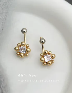 Hot Sale High Quality Flower Zircon Earrings for Women Korean Fashion Two Way Wear Light Luxury Ear Studs Jewelrys Wholesale - Aliexpress - FashionsVida