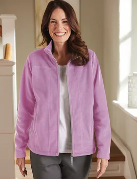 Fleecejacke kuschelwarm - Flieder - female - Size: 50 - Avena - FashionsVida