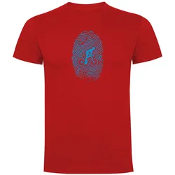 Maglietta A Maniche Corte Biker Fingerprint Red