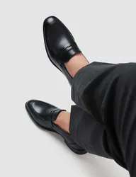 Leather Loafers Navy male