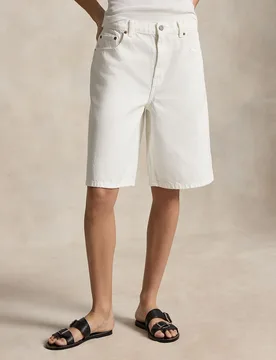 Bermuda de mujer de pernera ancha en algodón - Polo Ralph Lauren - FashionsVida