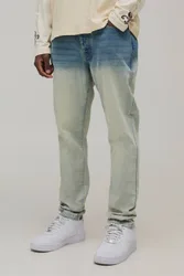 Herren Basic Slim Fit Jeans Hosen Stonewash Größe 30R