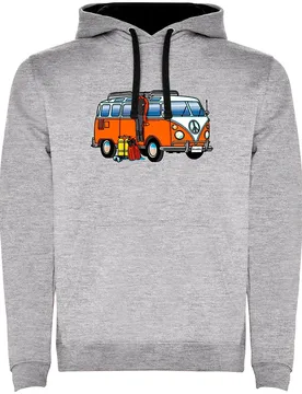 Felpa Con Cappuccio Hippie Van Dive Two-colour