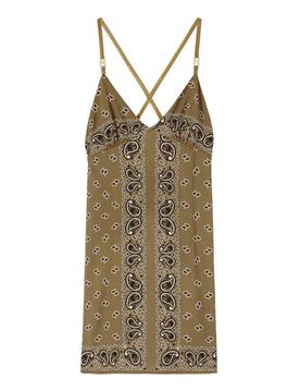 Abito sottoveste con stampa paisley