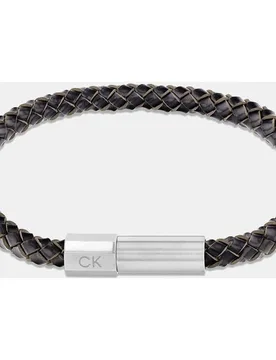 Pulsera de hombre Industrial Facets de piel y acero - Calvin Klein - FashionsVida
