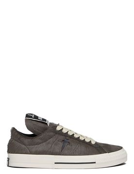 Fur-Trimmed High-Top Sneakers