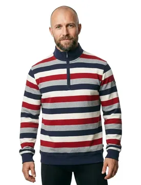 Maglione Con Mezza Zip Hutchinson Sr Navy / Grey Melange / Sr Red M