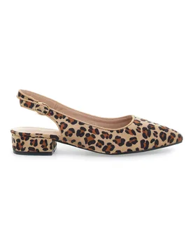 Ballerine Slingback Leopardate a Punta P553 37 - FIRST LADY - FashionsVida