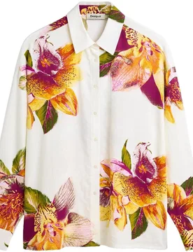 Camisa de mujer estampada flores - Desigual - FashionsVida