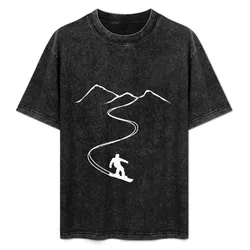 Snowboarding Snowboarder Mountain Design T-Shirt Moisture Wicking Quick Dry Tee