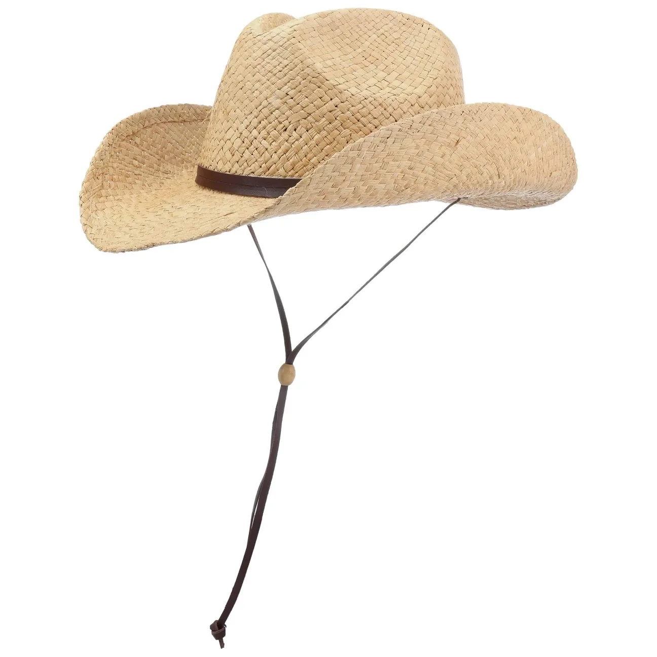 Western Shapeable Raffia Hat by - nature - Female - Size: S/M (54-57 cm) - Conner - FashionsVida