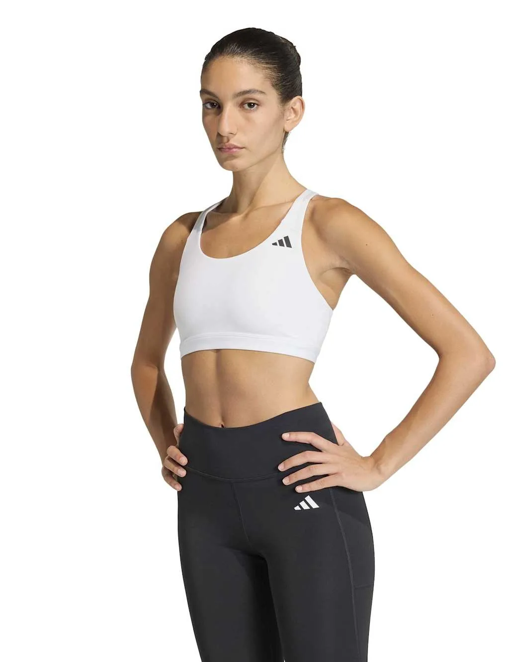 Optime Essentials Medium Support Sports Bra White female - Adidas - FashionsVida