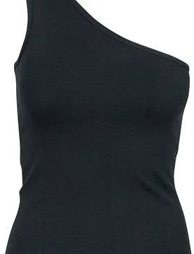 Top - Ladies Asymmetric Top - S bis M - für Damen - Größe S - schwarz - Frauen - female - Urban classics - FashionsVida