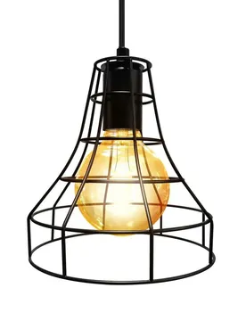 Luminaire Suspendu Vintage E27 Conique Black One Size