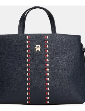 Bolso tipo satchel de mujer en color Space Blue TH Timeless de - Tommy Hilfiger - FashionsVida