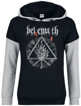Kapuzenpullover - Logo - XS bis XXL - für Damen - Größe XL - schwarz/grau meliert - EMP exklusives Merchandise! - Frauen - female