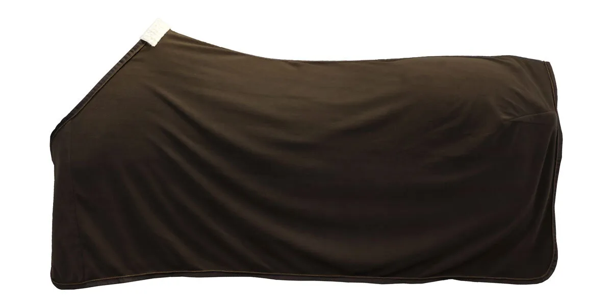 Abschwitzdecke ALPHA FLEECE REGULAR plus Kordel mocha 145 - Equest - FashionsVida