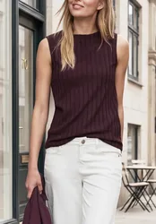 Street One Top mit Turtle Neck in Rippstruktur female Lila