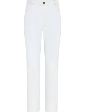 Women's Lamb Leather 501 Biker Jeans - Ankara in White Size: 16 - White - Size: 16 - Infinity Leather - FashionsVida