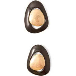 Pendientes abstractos bicolor