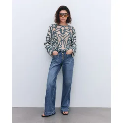 Jersey de crochet de mujer