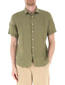 Camicia in lino VERDE OLIVA 4XL - North Sails - FashionsVida