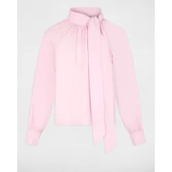 Blusa de mujer con cuello lazado