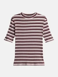 Gestreiftes Rippshirt Sokira Mehrfarbig 36
