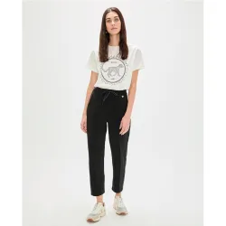 Pantalón jogger de mujer scuba con strass lateral