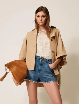 Twinset Short en jean avec ceinture - TWINSET - FashionsVida