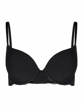 Schalen BH mit Bügel CLASSICOTTON black schwarz 70A damen