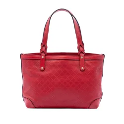 Small Diamante Leather Craft Tote