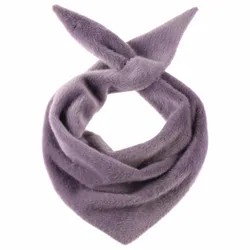 Faux Fur Triangular Scarf by - purple - Damen - Size: One Size