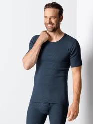 Thermo-Shirt 2er-Pack, , Farbe Blau, 9(3XL), feiner Baumwollmix von innen angeraut Herren