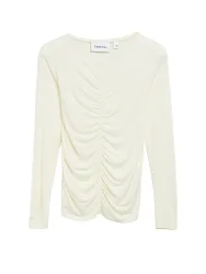 Langarmshirt creme 38 damen