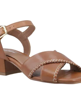 Lyla Heeled Leather Womens Tan Sandals - Size Uk 7 - Hush puppies - FashionsVida
