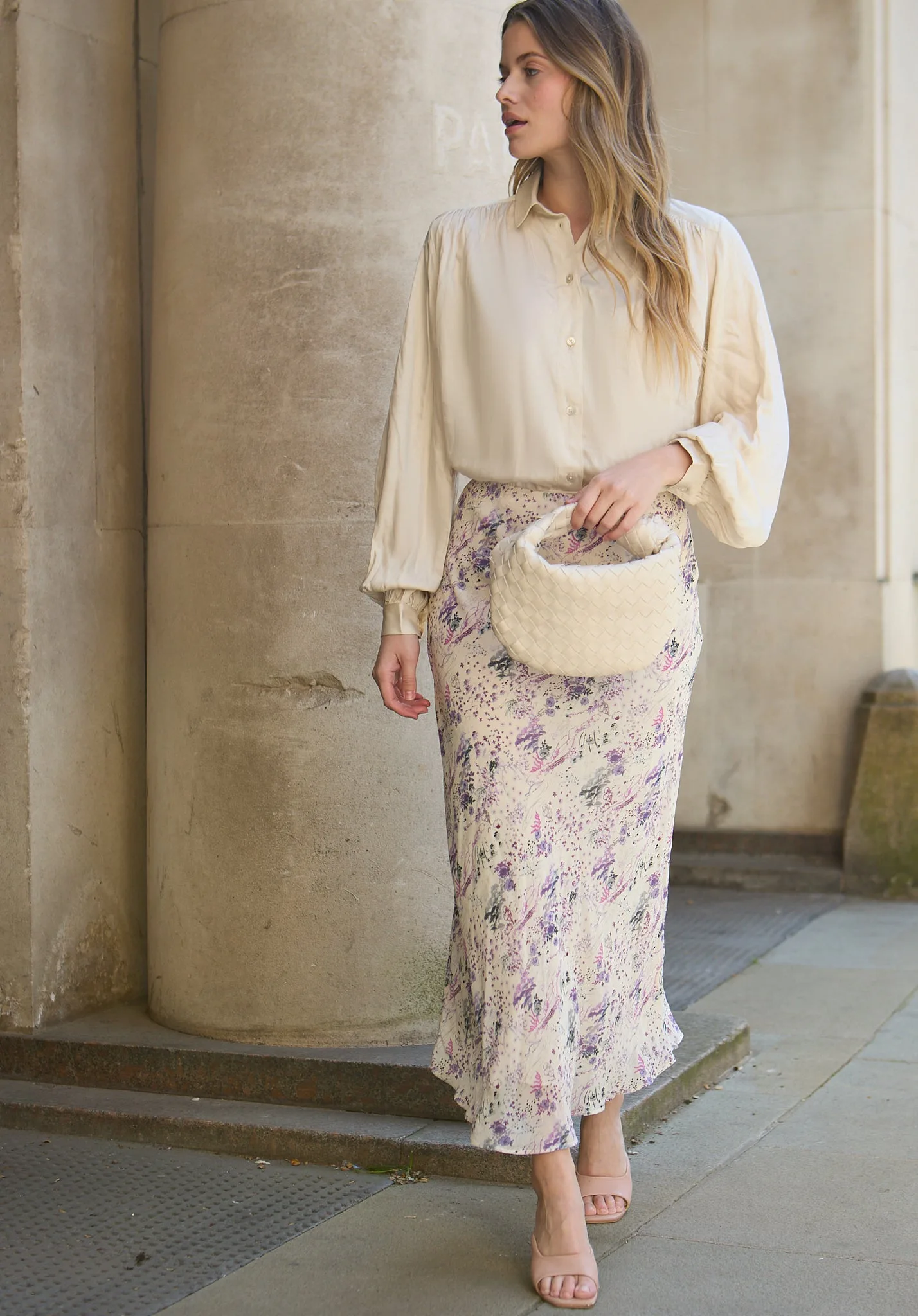 Saint Lace Insert Wonderland Print Midi Skirt In Multi - 8 - Lily and Lionel London Limited - FashionsVida
