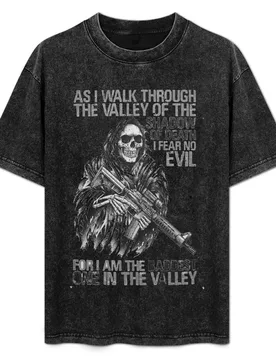 Shadow of death I fear no Evil T-Shirt Essential Solid Color T-Shirt - Aliexpress - FashionsVida