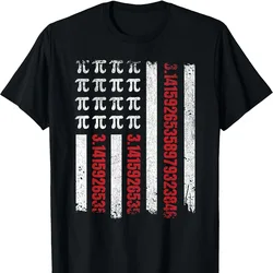 American Falg Happy Pi Day Math Teacher T-Shirt 100% Cotton O-Neck Short Sleeve Summer Casual Mens T-shirt Streetwear