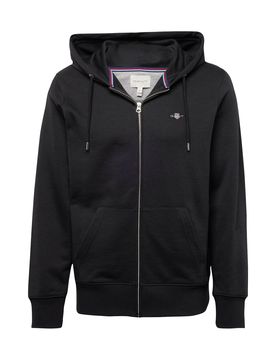 GANT Sudadera con cremallera negro