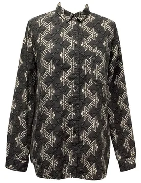 BDG Charcoal and white geometric print shirt - Other Designers - FashionsVida