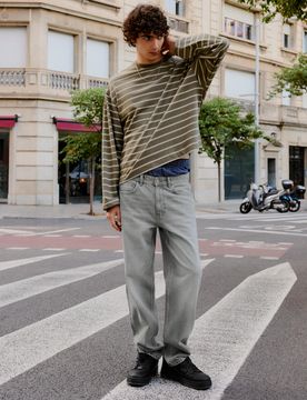 Jean Straight Fit 40 Gris