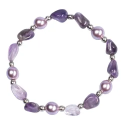 Perlen-Armband "Amethyst" lila