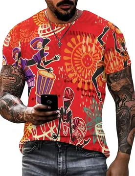 Breathable & Quick-Dry New 3D Colorful Men's 3D Printed Short-Sleeve T-Shirt - Men's Holiday Gift Top - Aliexpress - FashionsVida