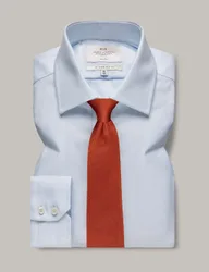 Slim Fit Non Iron Pure Cotton Shirt Blue male